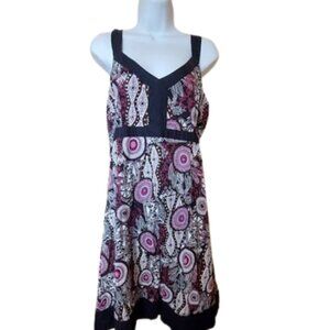 Paisley Print Fit and Flare Dress Fits 16 18